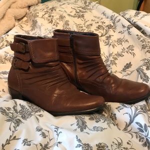 Leather ankle boots